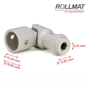 Kardangelenk Ø 15,5 mm zu 6kant 6 mm